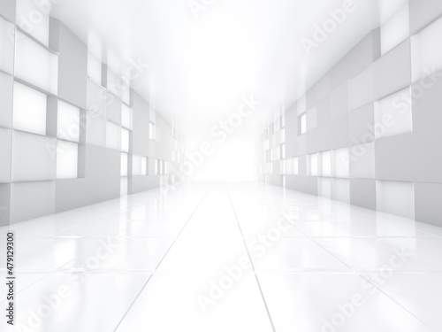 Abstract modern architecture background, empty open space. 3D