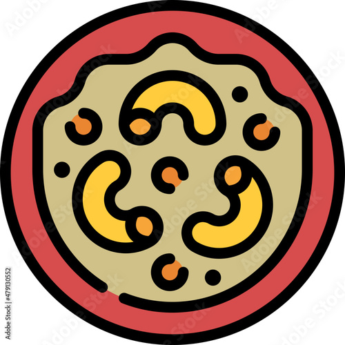 macaroni filled outline icon