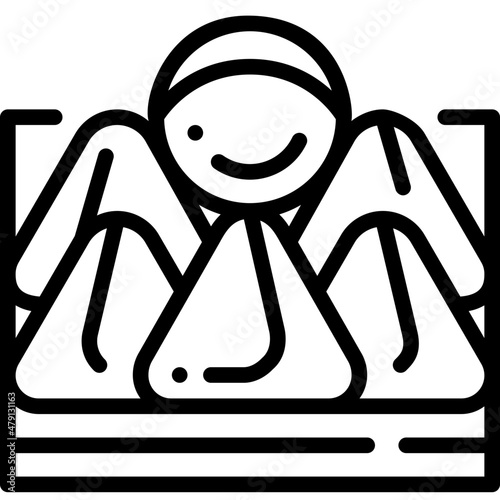 samosa outline icon