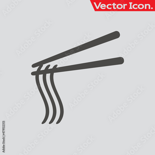Chopsticks icon isolated sign symbol and flat style for app, web and digital design.