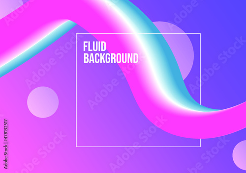 3d colorful dynamic fluid wave abstract background, Trendy summer fluid gradient background, colorful abstract liquid 3d shapes. Futuristic design wallpaper for banner, poster, cover, flyer