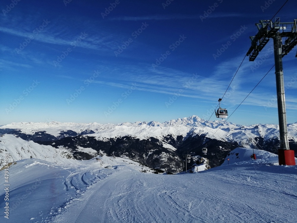 Fototapeta premium Les 3 Vallées, France.