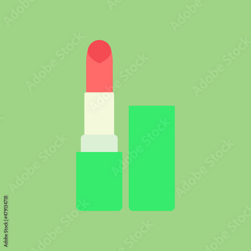 Lipstick Cartoon Flat Vector Illustration