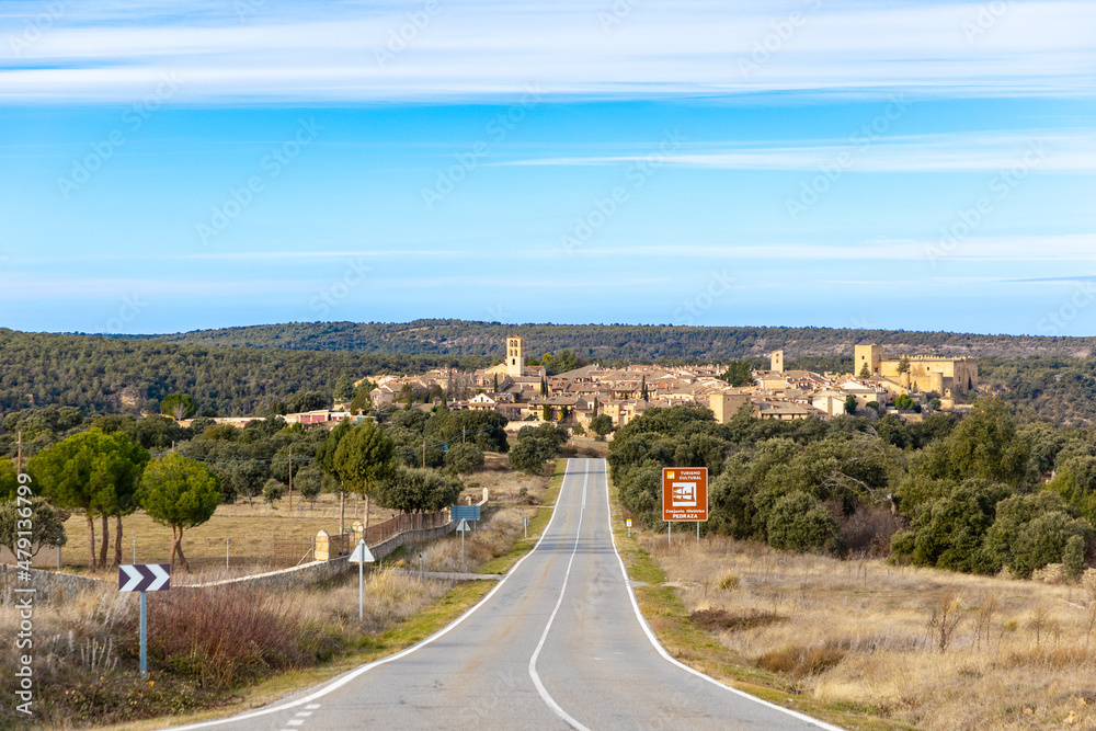 exterior views of the town of Pedraza in the province of Segovia