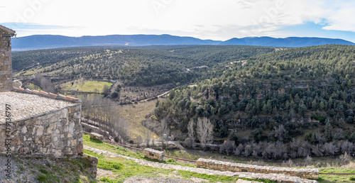 Fototapeta Naklejka Na Ścianę i Meble -  exterior views of the town of Pedraza in the province of Segovia