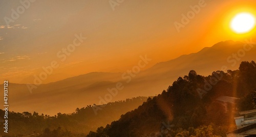 sunrise in the mountains
