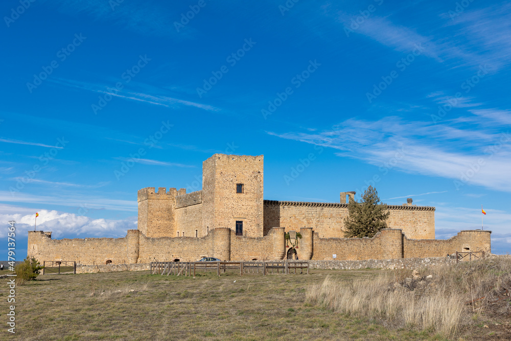 exteriors of the Pedraza castle, which can be visited by tourists, in the province of Segovia exteriors of the Pedraza castle, which can be visited by tourists, in the province of Segovia