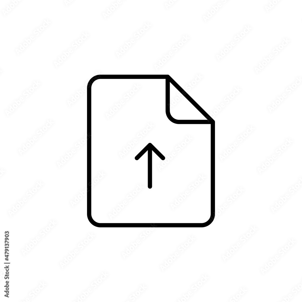 Upload file, simple document, paper black icon. On white background. Trendy flat isolated symbol sign used for: illustration, outline, logo, mobile, app, design, web, dev, ui, ux, gui. Vector EPS 10 Upload file, simple document, paper black icon. On white background. Trendy flat isolated symbol sign used for: illustration, outline, logo, mobile, app, design, web, dev, ui, ux, gui. Vector EPS 10