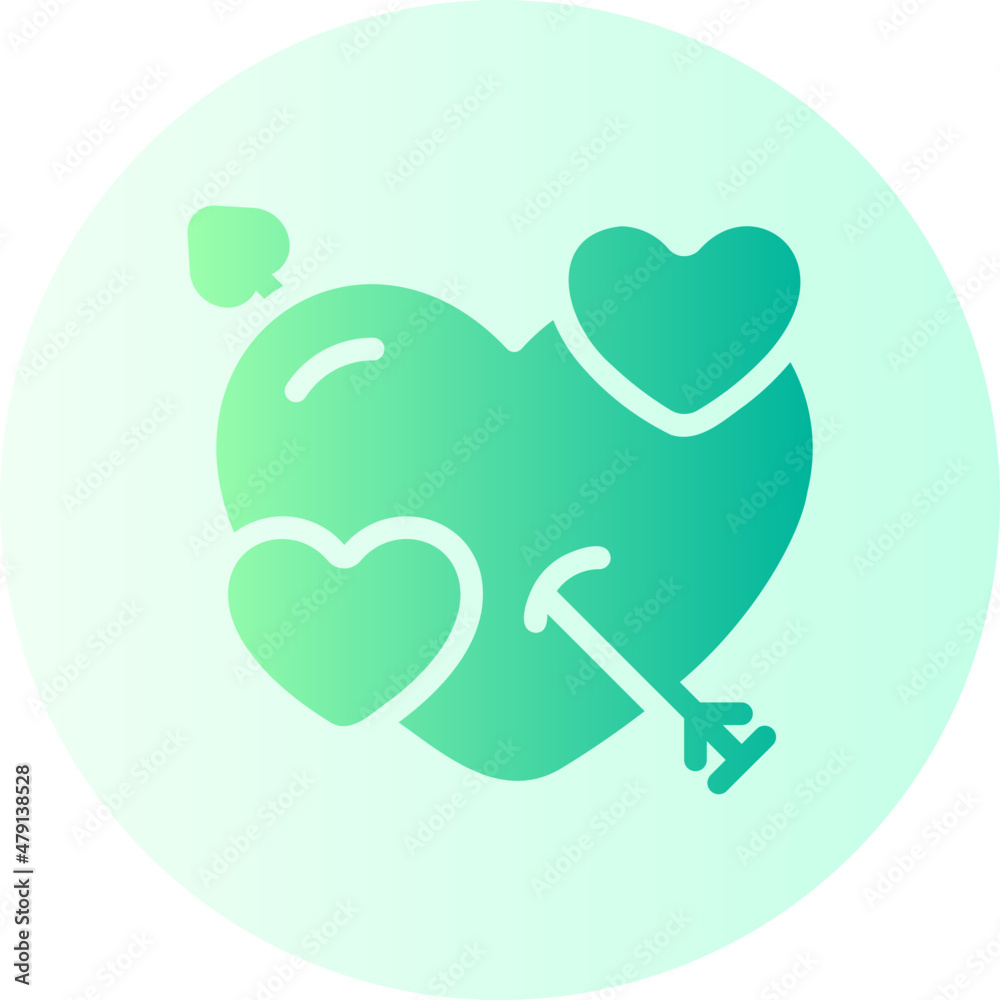 cupid bow gradient icon cupid bow gradient icon