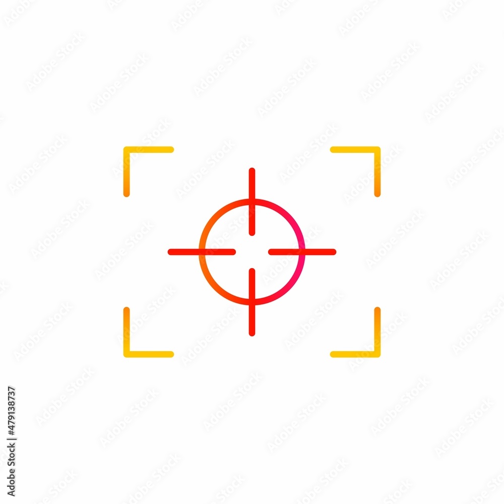 Focus target icon. Vector illustration for graphic design, Web, UI, app. Focus target icon. Vector illustration for graphic design, Web, UI, app.