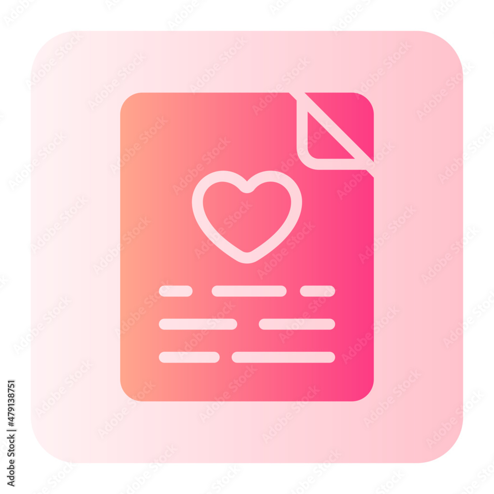 love letter gradient icon love letter gradient icon