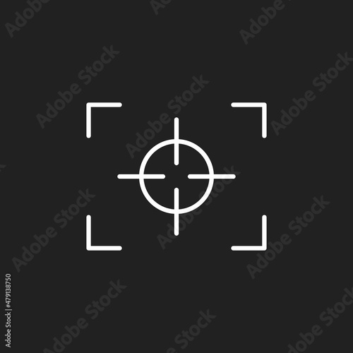 Focus target icon. Vector illustration for graphic design, Web, UI, app.