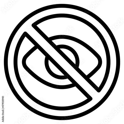 blindness outline icon