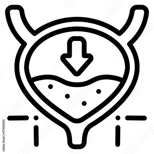 cystitis outline icon