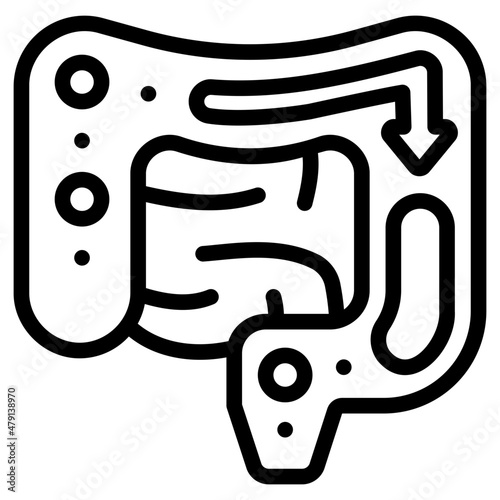 diarrhea outline icon