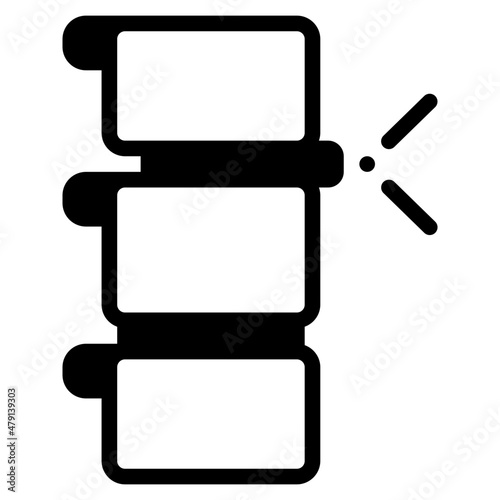 herniated disc glyph icon