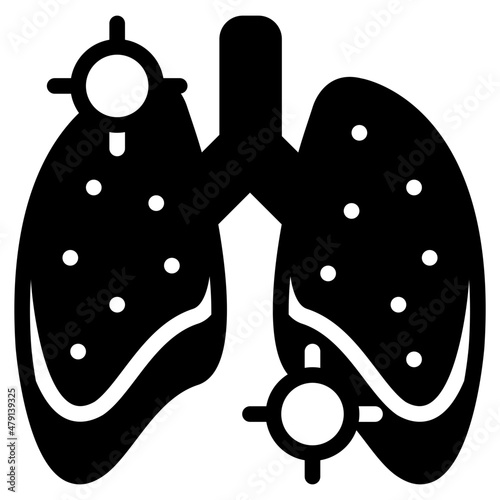 pneumonia glyph icon