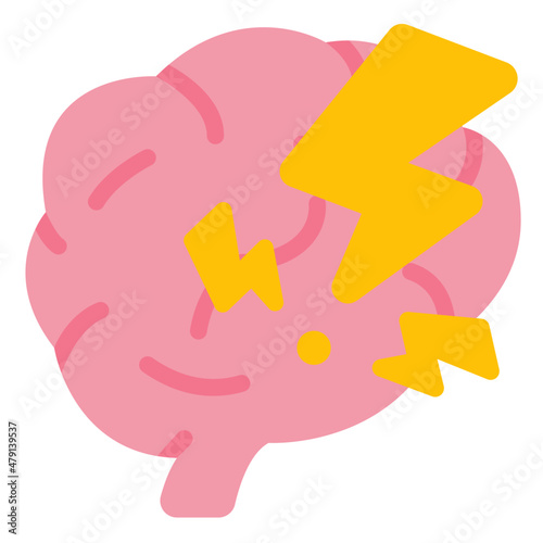 brain flat icon