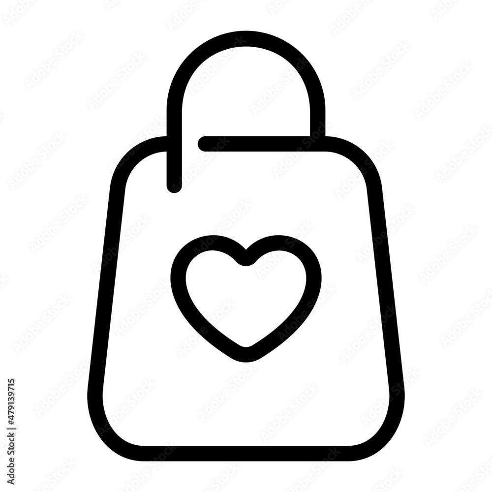 shopping bag line icon shopping bag line icon