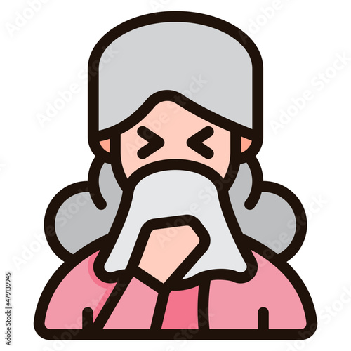 allergy filled outline icon