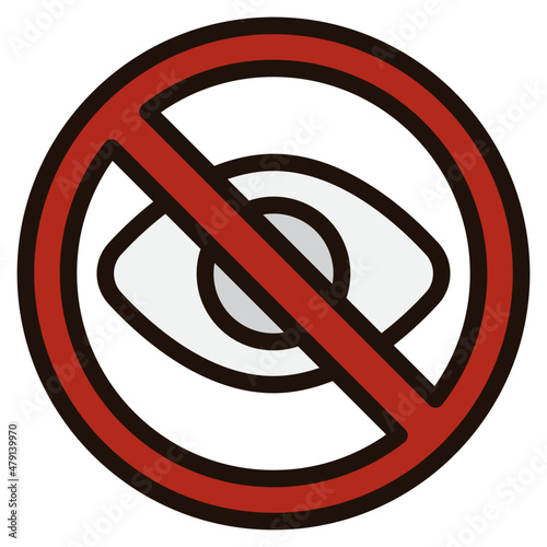 blindness filled outline icon