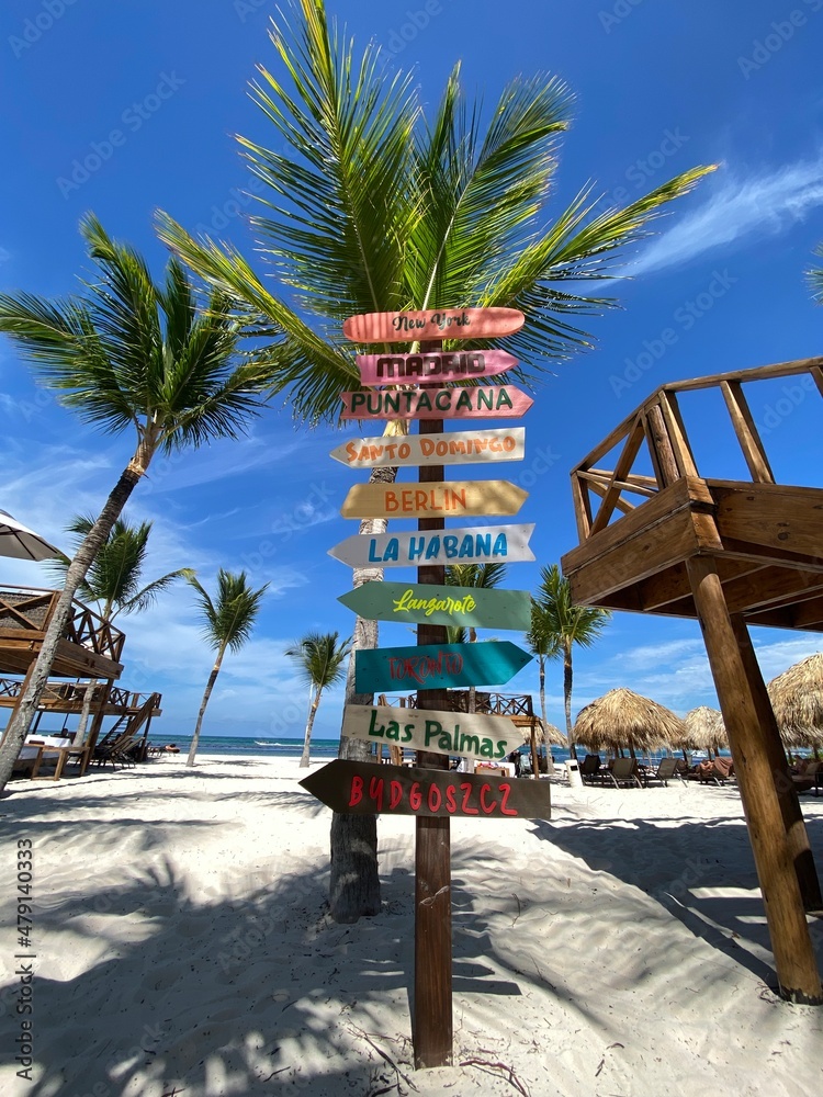Punta Cana Beach Sign