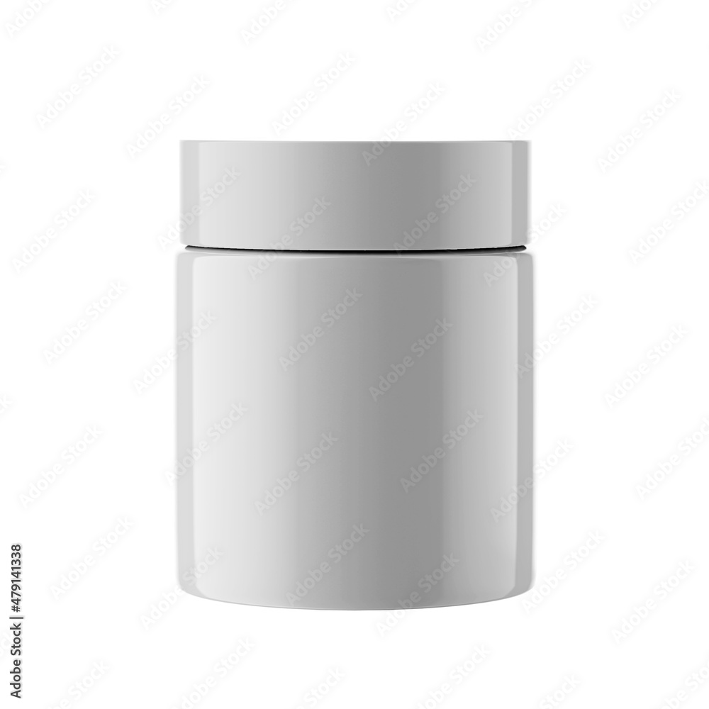 100g plastic jar cosmetic white container isolated 100g plastic jar cosmetic white container isolated