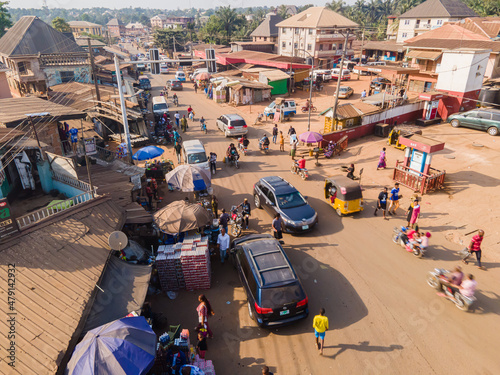 An aerial image of Umunze, Anambra showing the village and its environs photo