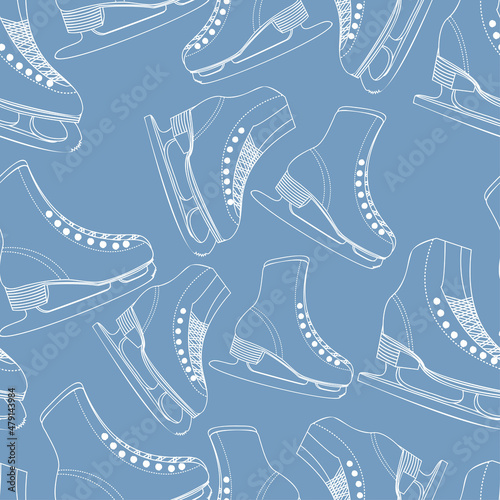 white figure skates, ice show, ice skating, womens shoes, outline and lines