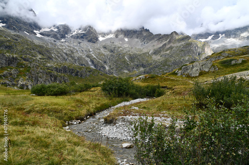 Alpes montagnes cimes enneigées