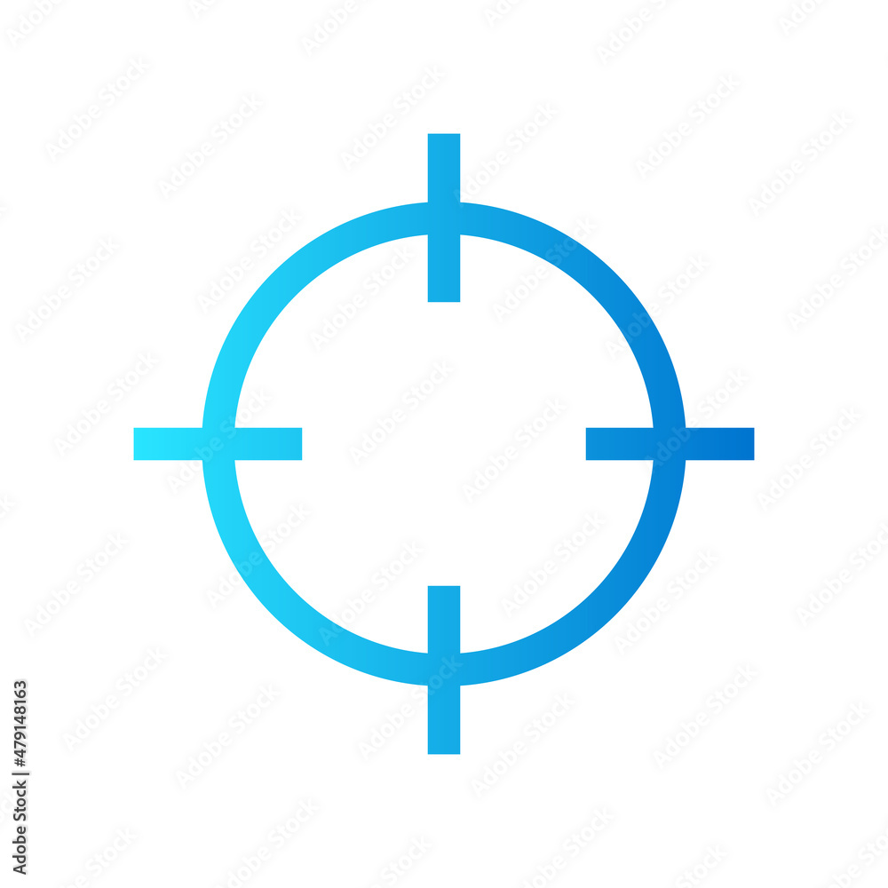 Target icon vector with gradient Target icon vector with gradient
