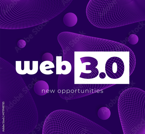 Web 3.0 or Web3 banner design, vector