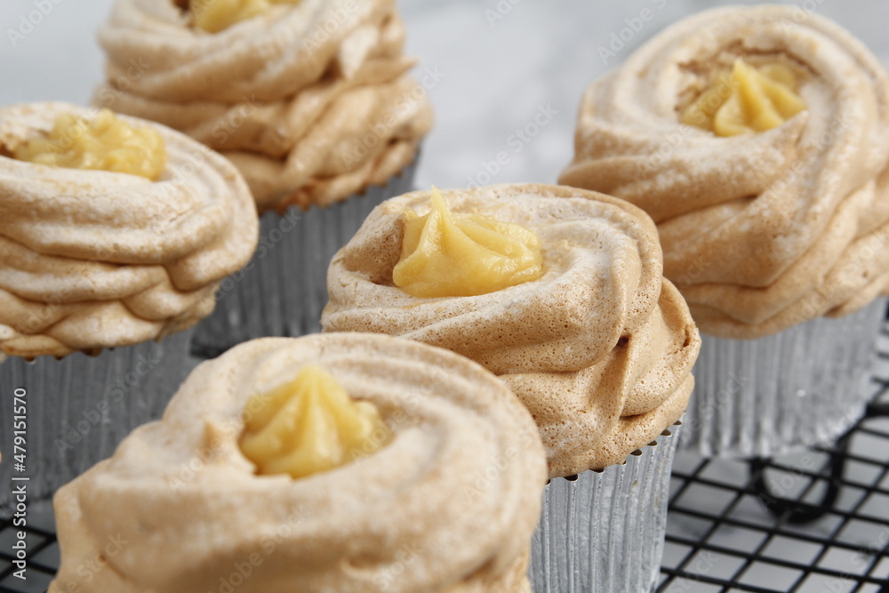 Freshly baked brazo de mercedes cupcakes Freshly baked brazo de mercedes cupcakes