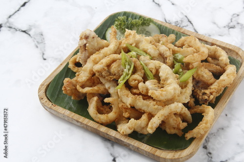 Freshly cooked calamares