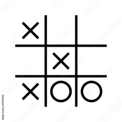 tic tac toe icon. simple vector illustration