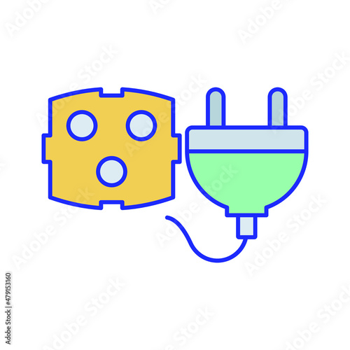 electric plug Vector icon which is suitable for commercial work and easily modify or edit it


