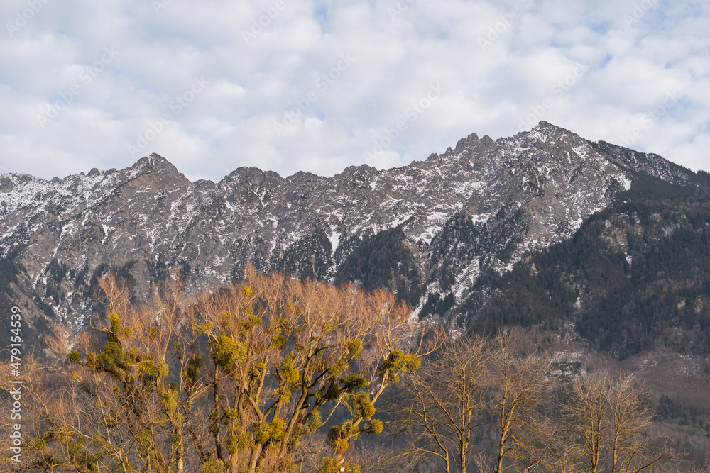 Mountain scenery in Vaduz in Liechtenstein