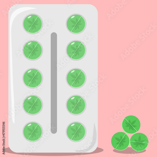Blister of pills with medical marijuana