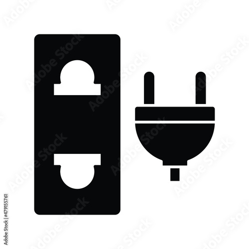 electric plug Vector icon which is suitable for commercial work and easily modify or edit it

