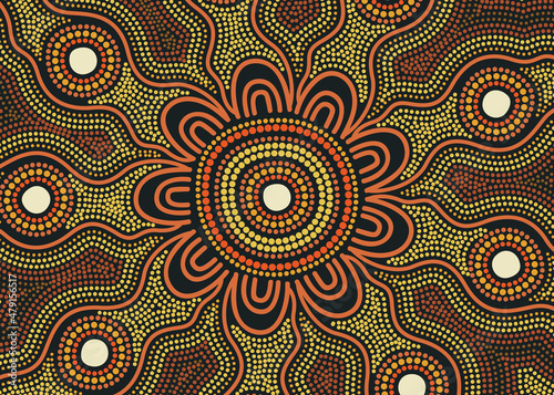 Aboriginal dot design background