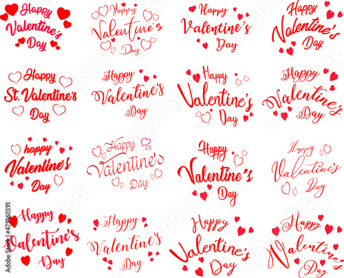 Valentine vector illustration design set