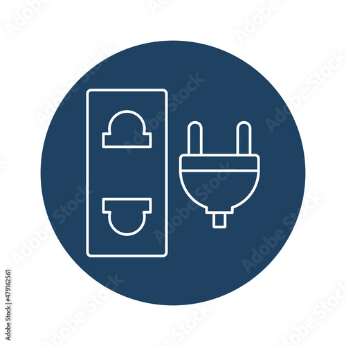 electric plug Vector icon which is suitable for commercial work and easily modify or edit it


