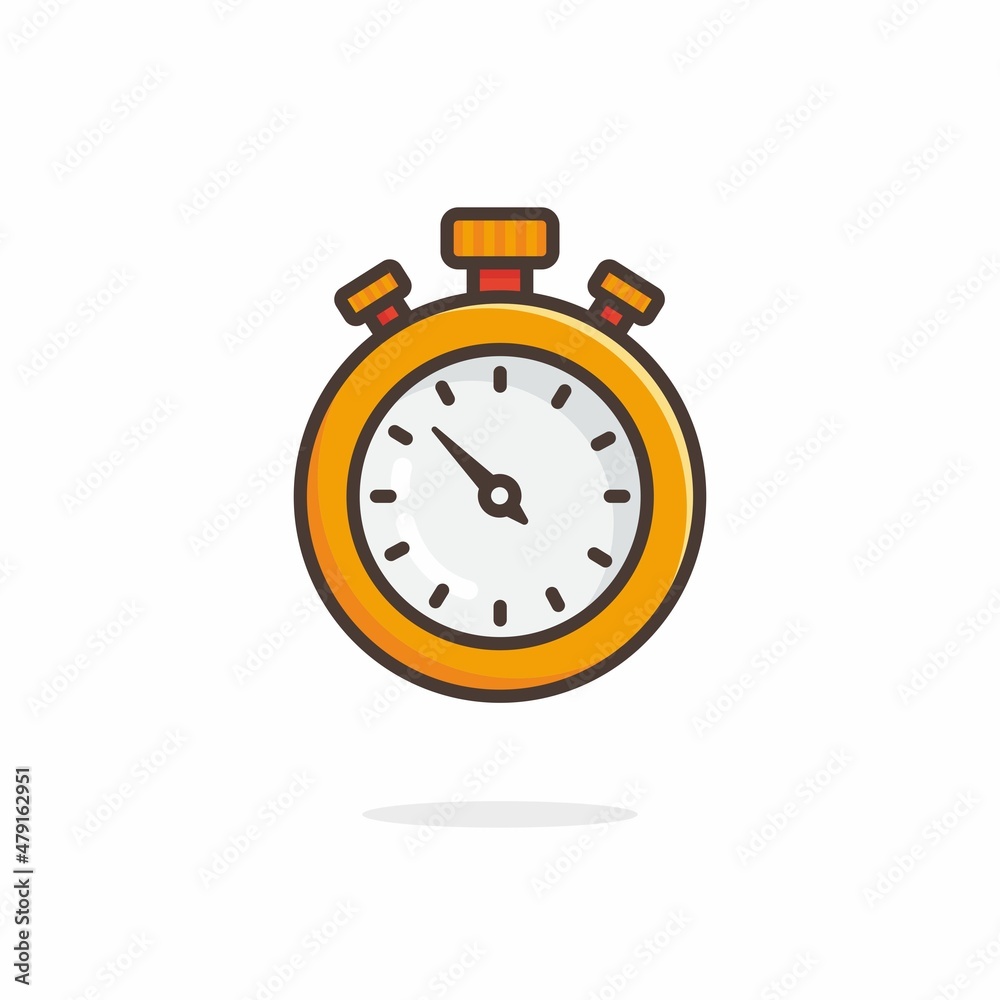 Illustration vector graphic of timer. Timer minimalist style isolated on a white background. Illustration Suitable for illustration of timer products, etc. Illustration vector graphic of timer. Timer minimalist style isolated on a white background. Illustration Suitable for illustration of timer products, etc.
