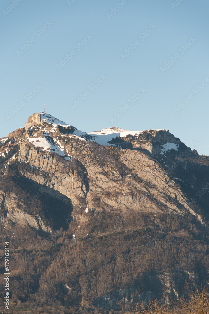 Mount Hoher Kasten in Switzerland seen from Liechtenstein