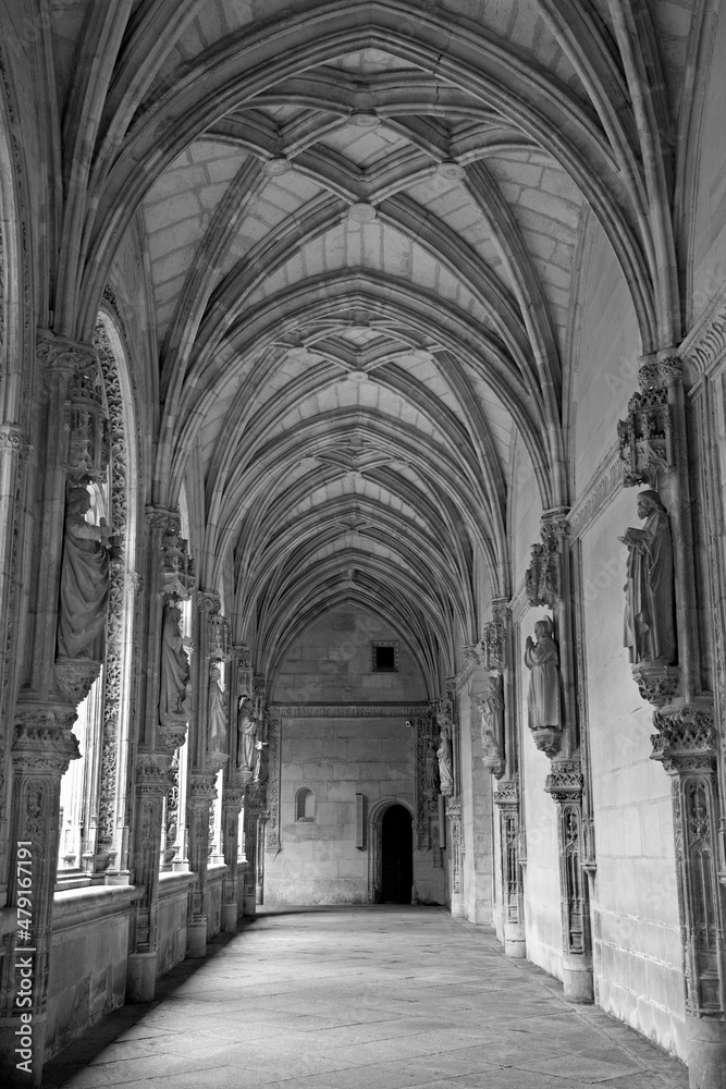 TOLEDO - MARCH 8: Gothic atrium of Monasterio San Juan de los Reyes or  Monastery of Saint John of the Kings on March 3, 2013 in Toledo, Spain.