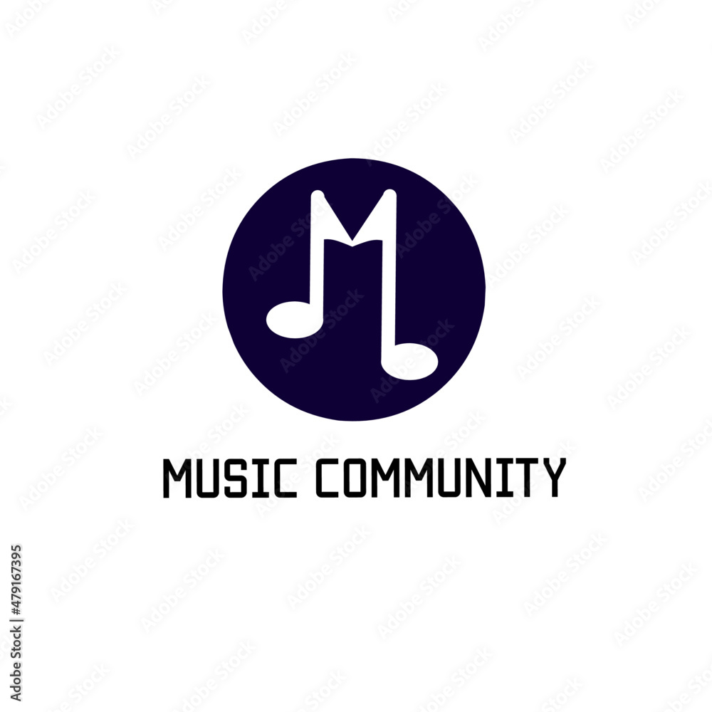 Logo music community initials M Logo music community initials M