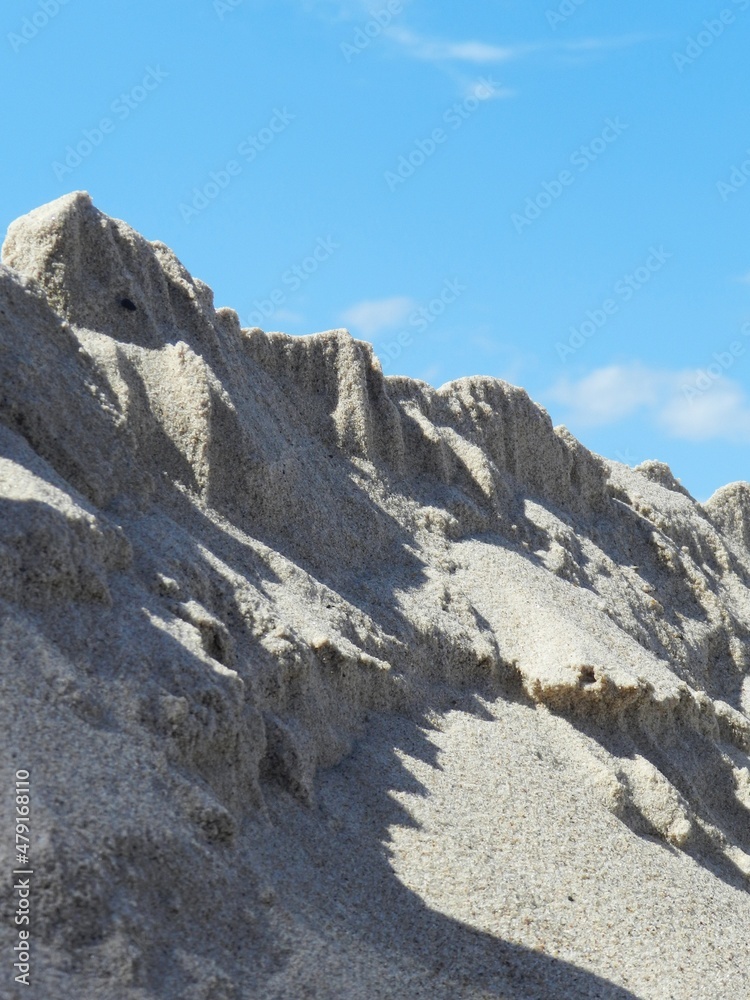 Obraz premium Dunes on the Baltic Sea. Summer, vacation on beach. Beautiful sandy landscapes.