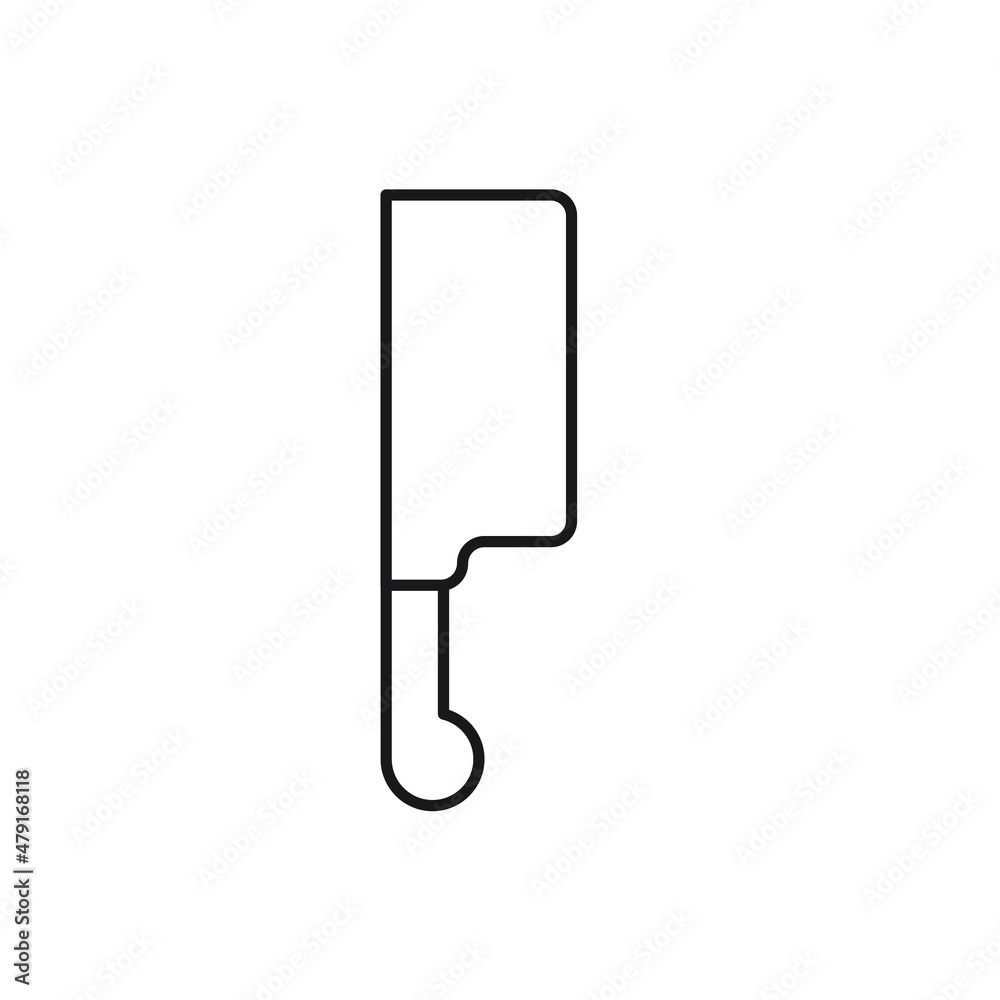 Vector outline symbol suitable for internet pages, sites, stores, shops, social networks. Editable stroke. Line icon of knife Vector outline symbol suitable for internet pages, sites, stores, shops, social networks. Editable stroke. Line icon of knife