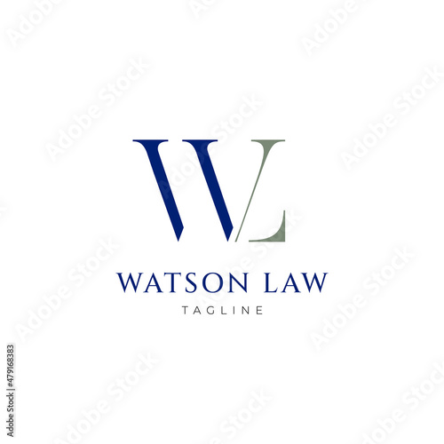 Simple Letter Mark WL Business Logo Design Template