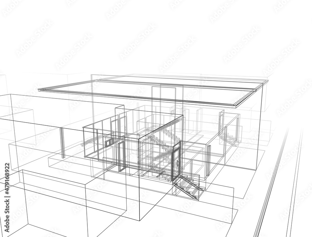 sketch of house